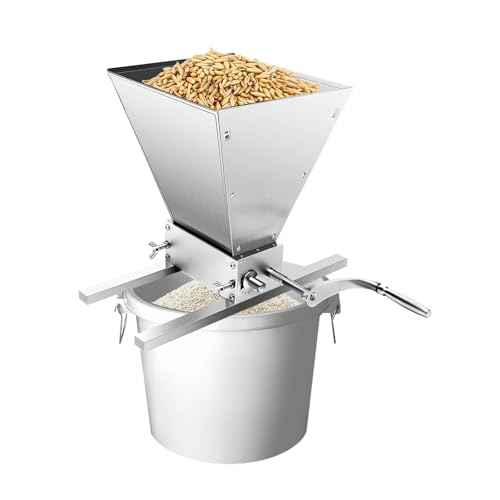 Mqwdxzfes 4L Edelstahl-Getreidemühle, Manuelle Getreidequetsche mit Skala, Malzmühle Futtermühle Grainmühle Schrotmühle Haferquetsche Verstellbare MalzmüHle für das Mahlen Gerste, Weizen, Körnern Mqwdxzfes 4L Edelstahl-Getreidemühle, Manuelle Getreidequetsche mit Skala, Malzmühle Futtermühle Grainmühle Schrotmühle Haferquetsche Verstellbare MalzmüHle für das Mahlen Gerste, Weizen, Körnern von Mqwdxzfes