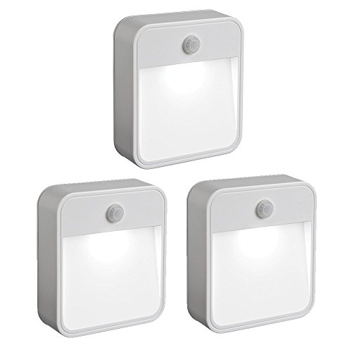 Mr Beams batteriebetriebenes LED-Nachtlicht mit Bewegungssensor weiß MB723 (3-er Pack) von Mr Beams