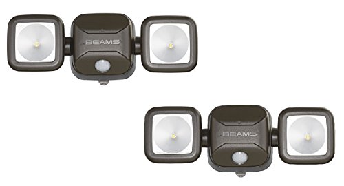 MrBeams batteriebetriebener LED Strahler MB3000 braun mit Bewegungssensor 2er-Pack von Mr Beams