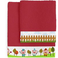 Mr Fox | 2er-Set Handtücher Piggys Rot Mr Fox | 2er-Set Handtücher Piggys Rot von Mr Fox