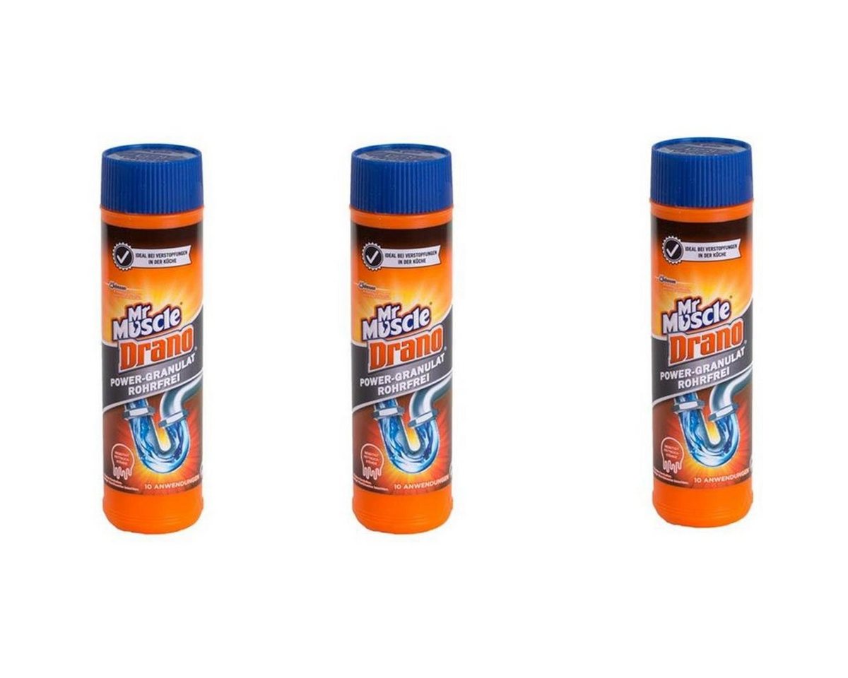 Mr Muscle Mr Muscle Drano Power-Granulat Rohrfrei 10 Anwendungen (3er Pack) Rohrreiniger von Mr Muscle