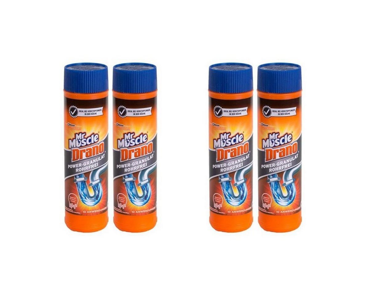 Mr Muscle Mr Muscle Drano Power-Granulat Rohrfrei 10 Anwendungen (4er Pack) Rohrreiniger von Mr Muscle