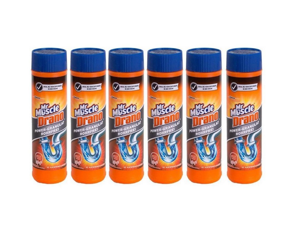 Mr Muscle Mr Muscle Drano Power-Granulat Rohrfrei 10 Anwendungen (6er Pack) Rohrreiniger von Mr Muscle