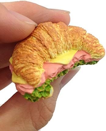 3D-Kühlschrankmagnet, Motiv: Croissant Sandwich, Lebensmittel, Souvenir, Touristengeschenk FO-005 von Mr_air_thai_Magnet_Food