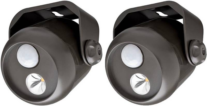 Mr Beams Led Mini Scheinwerfer Bewegungsmelder Lichtsensor Braun Mb312 2er Pack B-Ware von Mr. Beams