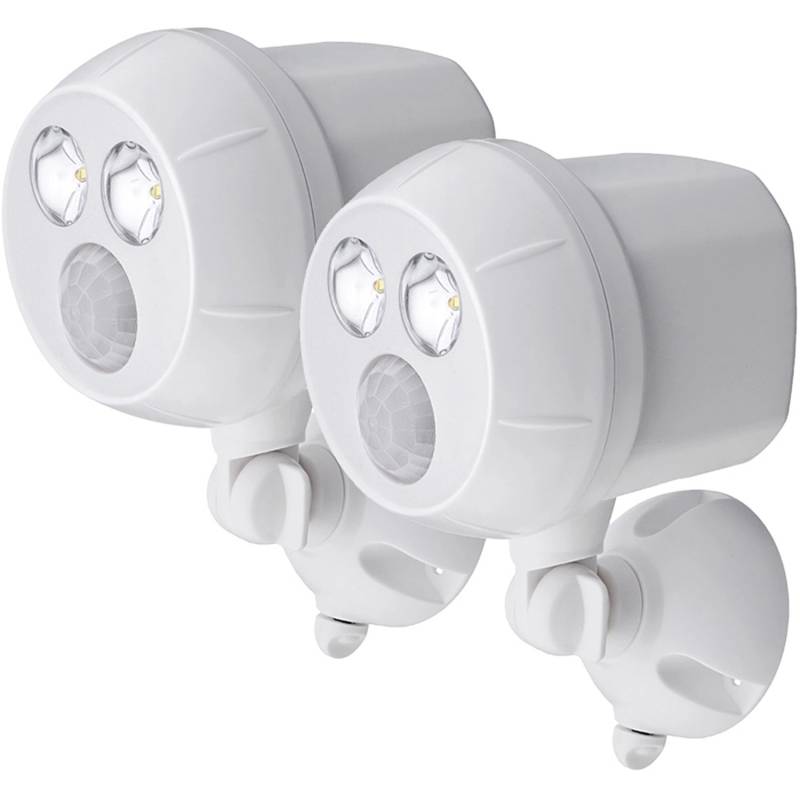 Mr. Beams LED-Außenstrahler mit Bewegungsmelder MB380 Weiß 2er-Pack von Mr. Beams