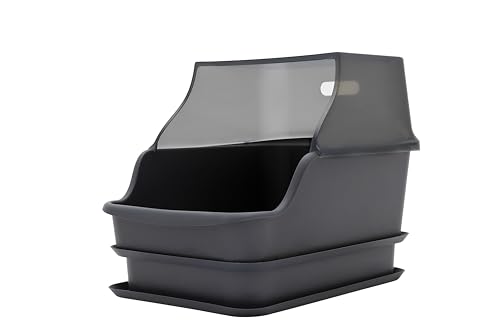 XX-Large Hooded Sifting Litter Box for Pine Pellets - Extra Large Cat Litter Box with Lid for Big Cats, Multi-Cat Households, High Sided Sifter Pan, XL Waste Storage Box with Stainless Steel Insert XX-Large Hooded Sifting Litter Box for Pine Pellets - Extra Large Cat Litter Box with Lid for Big Cats, Multi-Cat Households, High Sided Sifter Pan, XL Waste Storage Box with Stainless Steel Insert von Mr. Catman