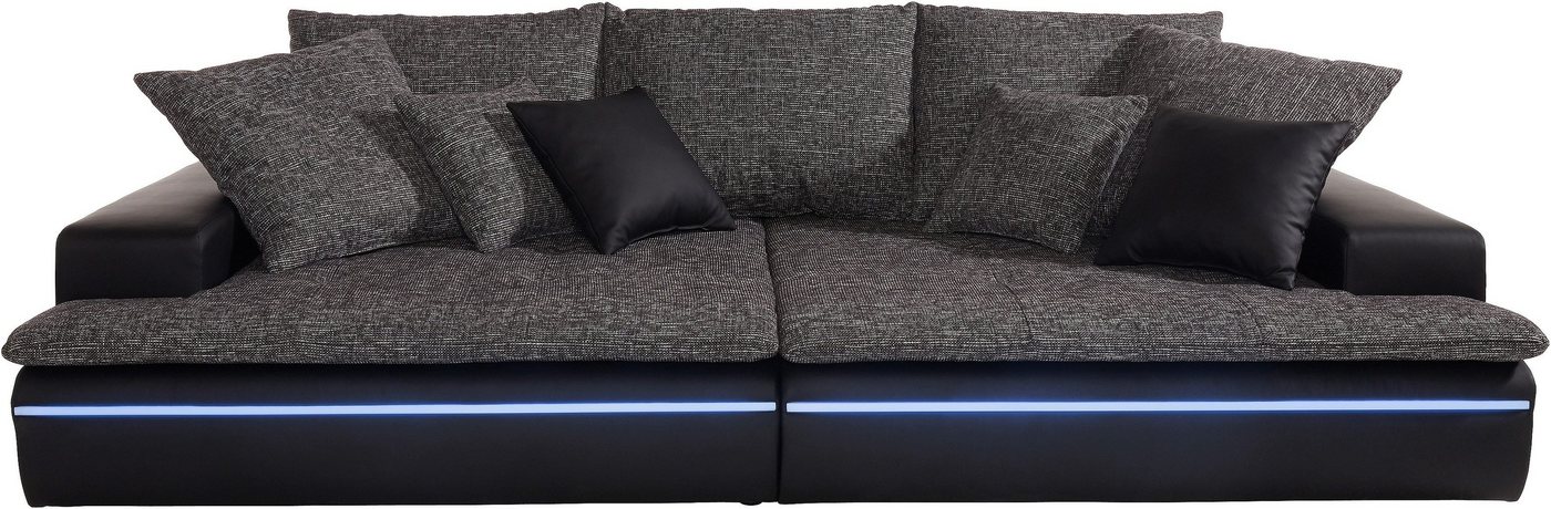 Mr. Couch Big-Sofa Haiti, wahlweise mit Kaltschaum (140kg Belastung/Sitz) und RGB-Beleuchtung von Mr. Couch