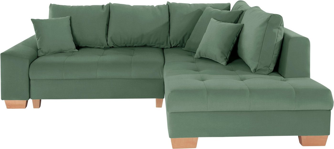 Mr. Couch Ecksofa Nikita L-Form, wahlweise mit Kaltschaum (140kg Belastung/Sitz), AquaClean-Stoff von Mr. Couch
