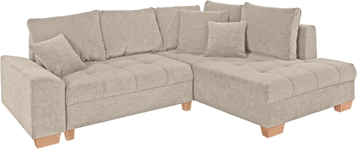 Mr. Couch Ecksofa Nikita L-Form, wahlweise mit Kaltschaum (140kg Belastung/Sitz), AquaClean-Stoff von Mr. Couch