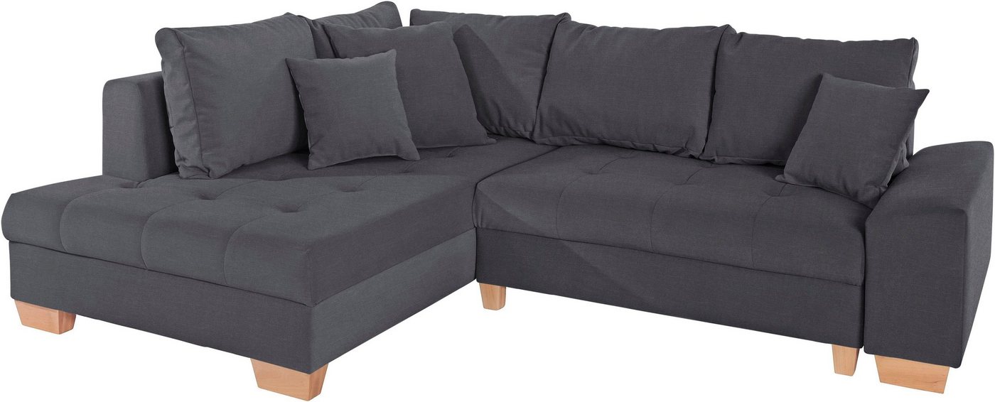 Mr. Couch Ecksofa Nikita L-Form, wahlweise mit Kaltschaum (140kg Belastung/Sitz), AquaClean-Stoff von Mr. Couch