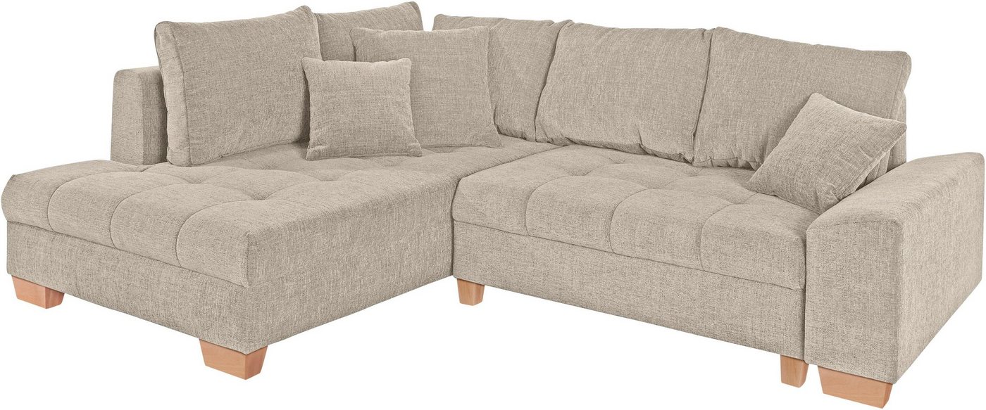 Mr. Couch Ecksofa Nikita, wahlweise mit Kaltschaum (140kg Belastung/Sitz), AquaClean-Stoff von Mr. Couch