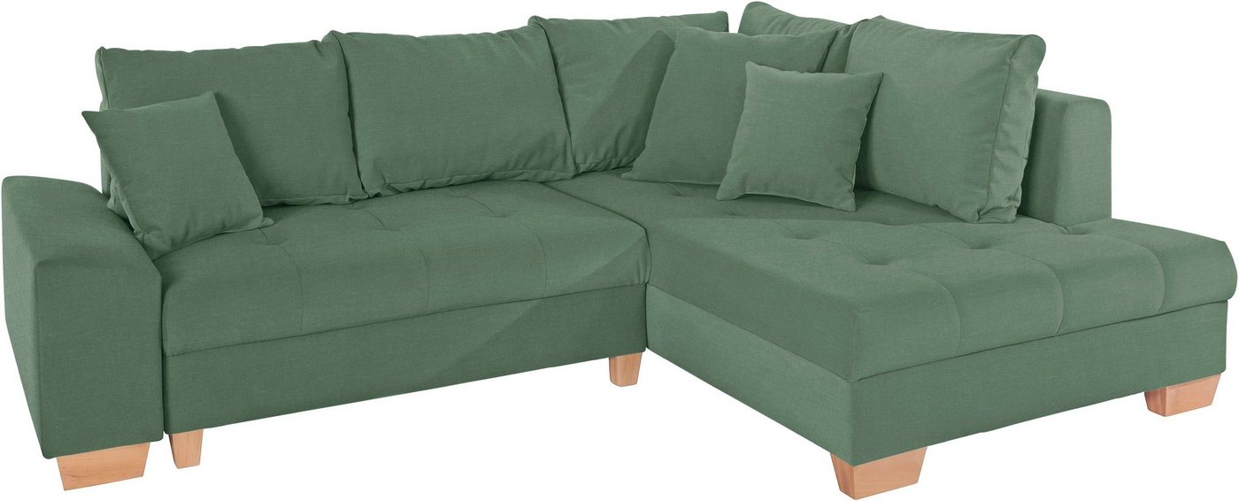 Mr. Couch Ecksofa Nikita L-Form, wahlweise mit Kaltschaum (140kg Belastung/Sitz), AquaClean-Stoff von Mr. Couch