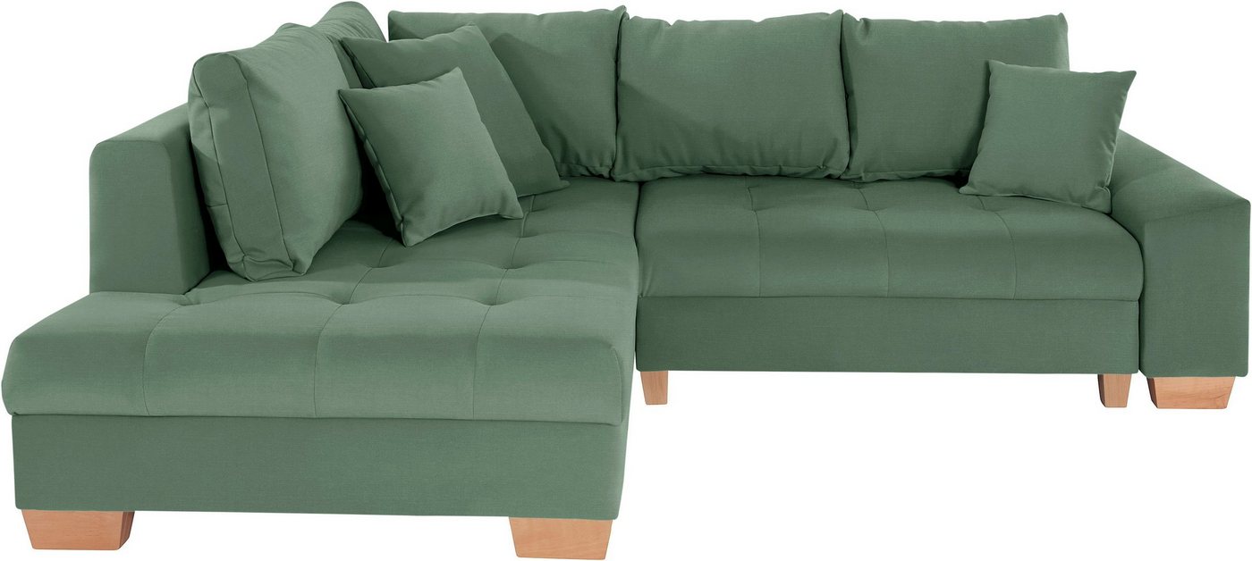 Mr. Couch Ecksofa Nikita, wahlweise mit Kaltschaum (140kg Belastung/Sitz), AquaClean-Stoff von Mr. Couch