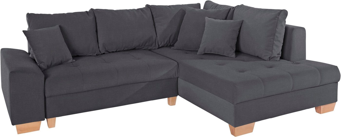 Mr. Couch Ecksofa Nikita, wahlweise mit Kaltschaum (140kg Belastung/Sitz), AquaClean-Stoff von Mr. Couch