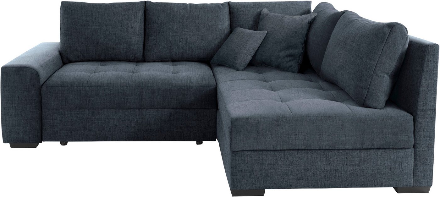 Mr. Couch Ecksofa Quebec L-Form, Bettfunktion, 2 Bettkästen, wahlweise Kaltschaum (140kg Belastung) von Mr. Couch