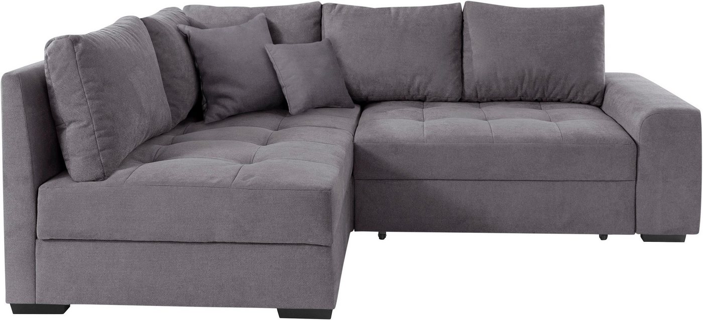 Mr. Couch Ecksofa Quebec, Bettfunktion, 2 Bettkästen, wahlweise Kaltschaum (140kg Belastung) von Mr. Couch