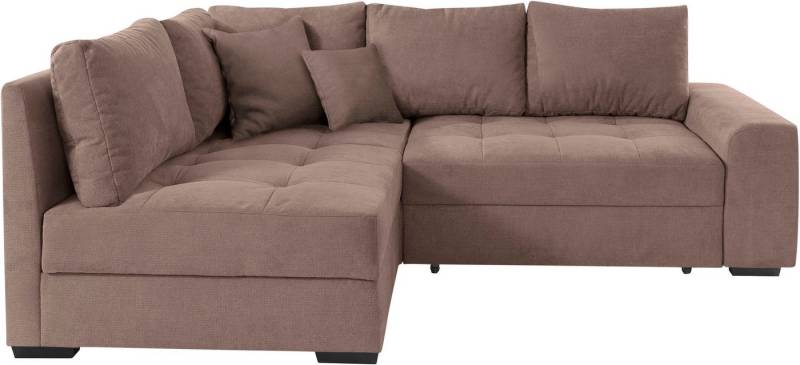 Mr. Couch Ecksofa Quebec, Bettfunktion, 2 Bettkästen, wahlweise Kaltschaum (140kg Belastung) von Mr. Couch