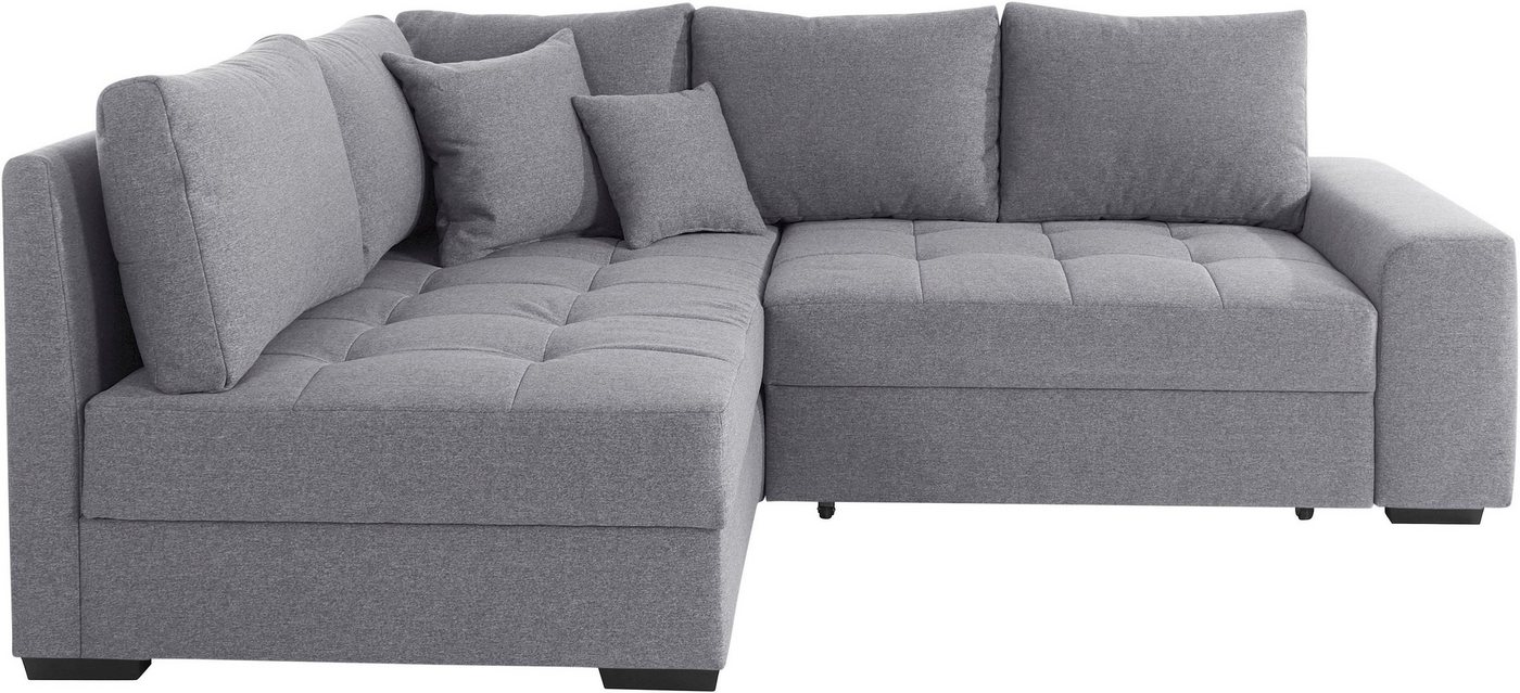 Mr. Couch Ecksofa Quebec L-Form, Bettfunktion, 2 Bettkästen, wahlweise Kaltschaum (140kg Belastung) von Mr. Couch