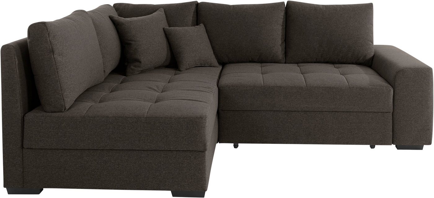 Mr. Couch Ecksofa Quebec, Bettfunktion, 2 Bettkästen, wahlweise Kaltschaum (140kg Belastung) von Mr. Couch