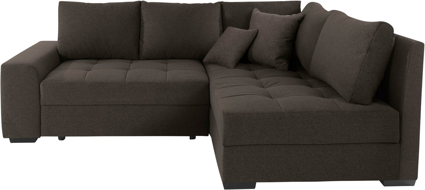 Mr. Couch Ecksofa Quebec, Bettfunktion, 2 Bettkästen, wahlweise Kaltschaum (140kg Belastung) von Mr. Couch