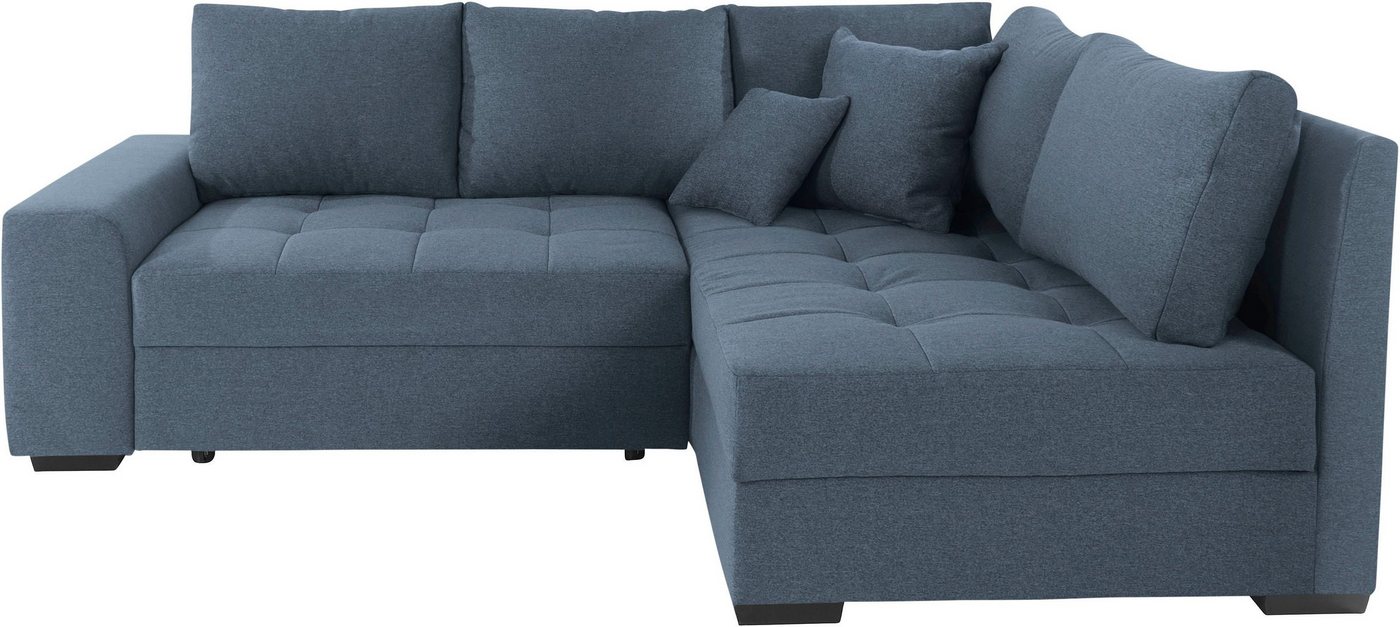 Mr. Couch Ecksofa Quebec L-Form, Bettfunktion, 2 Bettkästen, wahlweise Kaltschaum (140kg Belastung) von Mr. Couch