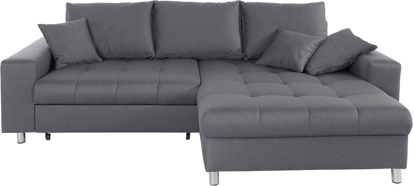 Mr. Couch Ecksofa Tobi L-Form, wahlweise mit Kaltschaum (140kg Belastung/Sitz), RGB-LED-Beleuchtung von Mr. Couch