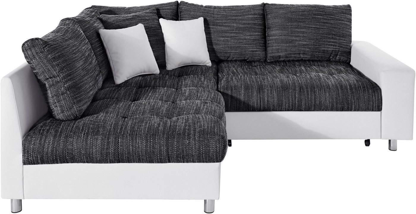 Mr. Couch Ecksofa Tobi L-Form, wahlweise mit Kaltschaum (140kg Belastung/Sitz) und Bettfunktion von Mr. Couch