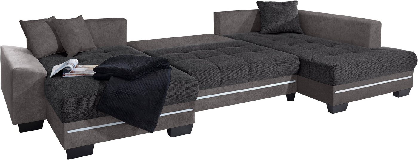 Mr. Couch Wohnlandschaft Nikita, wahlweise mit Kaltschaum (140kg Belastung/Sitz) und Bluetooth-Sound von Mr. Couch