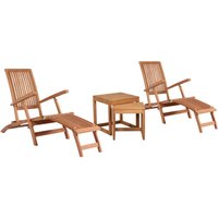 Gartenmöbelset Teak Deckchair Yacht & Tische Verwood 2er Set Gartenmöbelset Teak Deckchair Yacht & Tische Verwood 2er Set von Mr. Deko