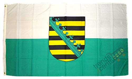 Landesflagge Sachsen Fahne Flagge 150x90 Wetterfest von MR. DEKO