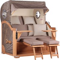 Strandkorb Baltikum Bullauge Teak PE Grey Dessin 534 von Mr. Deko