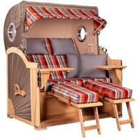 Strandkorb Baltikum Bullauge Teak PE Grey Dessin 584 von Mr. Deko