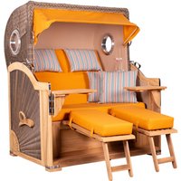 Strandkorb Baltikum Bullauge Teak PE Grey Dessin 586 von Mr. Deko