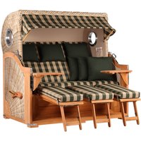 Strandkorb Baltikum XXL Bullauge Teak PE Shell Dessin 506 von Mr. Deko