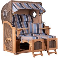 Strandkorb Düne Bullauge Teak PE Grey Dessin 580 von Mr. Deko