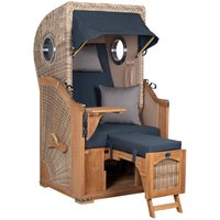 Strandkorb Düne Single Bullauge Teak PE Shell Dessin 593 von Mr. Deko