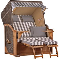 Strandkorb Seeblick Teak PE Grey Dessin 513 von Mr. Deko