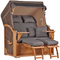 Strandkorb Seeblick Teak PE Grey Dessin 551 von Mr. Deko