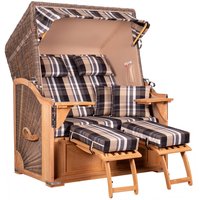 Strandkorb Seeblick Teak PE Grey Dessin 583 von Mr. Deko
