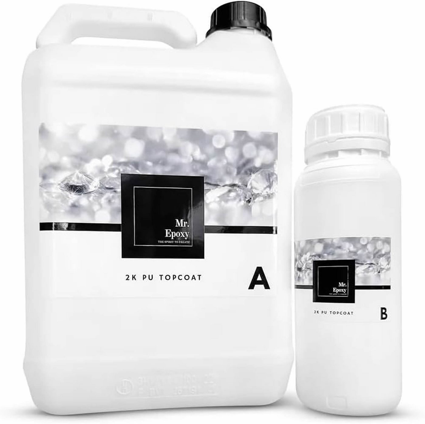 Mr. Epoxy Bodenversiegelung Polyurethan Beschichtung - 2K PU-Lack -, Transparente und schützende Versiegelung (seidenmatt) von Mr. Epoxy