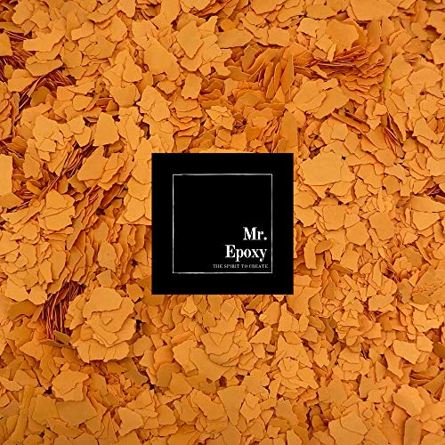 Mr. Epoxy Farbchips Farbflocken Bodenbeschichtung Einstreuchips Dekochips (1 kg, Orange) von Mr. Epoxy