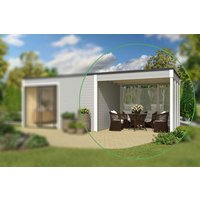 Mr. GARDENER Anbau »Kubus«, (BxLxH): 300 x 300 x 239 cm, carbongrau/weiss von Mr. GARDENER