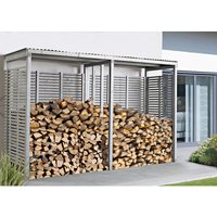 Mr. GARDENER Kaminholzregal, BxHxT: 380 x 230 x 104 cm, Holz - grau von Mr. GARDENER