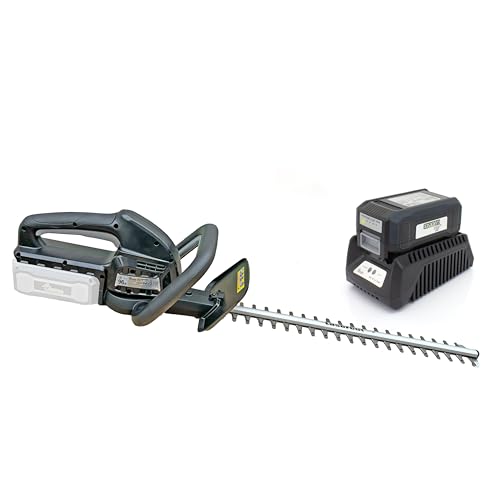Mr. Gardener - 40V Akku Heckenschere bürstenloser Motor AH 40-2 Li - inkl. 2,5 Ah Li-Ionen Akku und Ladegerät - 55 cm Schnittlänge - 20 mm Schnittabstand - Lasergeschnittene Sicherheitsmesser von Mr. Gardener