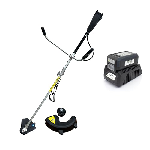 Mr. Gardener - 40V Akku Motor Sense Freischneider bürstenloser Motor AS 40-2 Li - inkl. 2,5 Ah Li-Ionen Akku und Ladegerät - Schnittkreis 40 cm als Rasentrimmer - 26 cm mit 3-Zahnmesser von Mr. Gardener