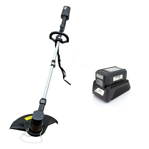 Mr. Gardener - 40V Akku Rasentrimmer at 40-2 Li - inkl. 2,5 Ah Li-Ionen Akku und Ladegerät - 28-32 cm Schnittkreis - 1,6 mm Fadenstärke - Automatische Fadennachstellung - Aluminium Teleskopstiel von Mr. Gardener