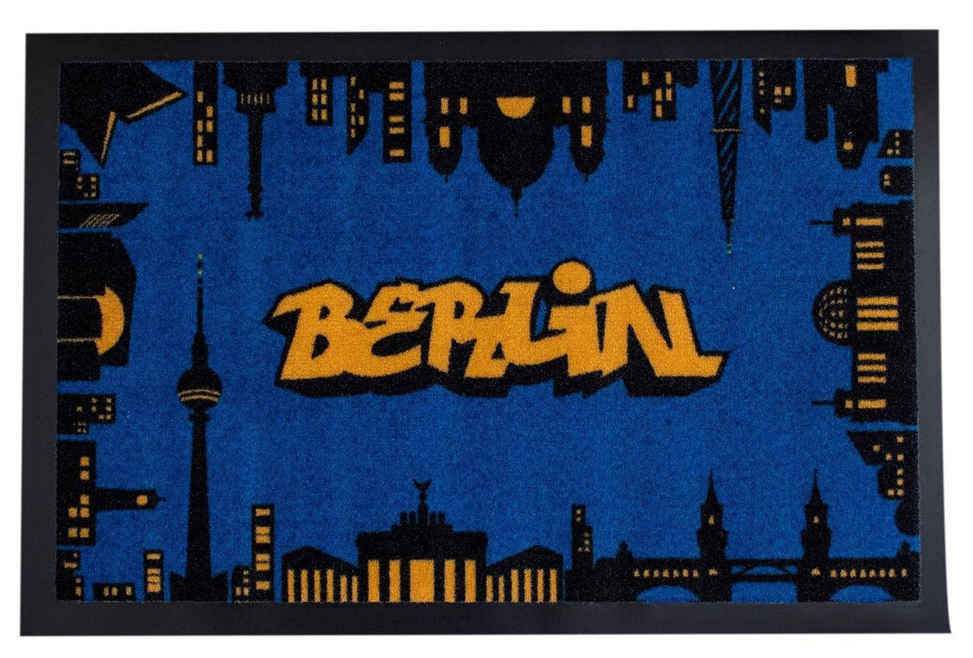 Fußmatte Berlin bei Nacht 60 x 40 cm, Mr. Ghorbani, Rechteckig, Höhe: 3 mm von Mr. Ghorbani