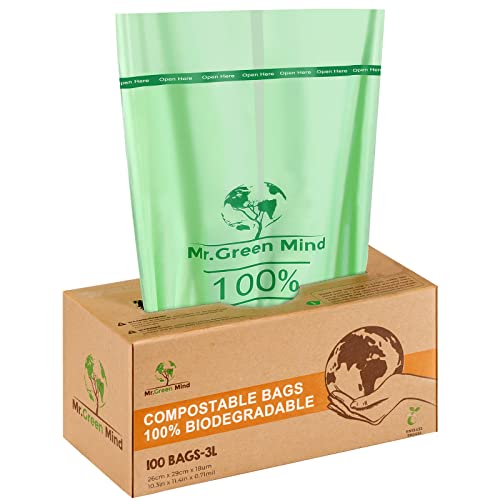 Mr. Green Mind Bio-Müllsäcke 2/3 Liter biologisch abbaubare Müllsäcke – 26 x 29 cm – 100% kompostierbare Müllsäcke – Inkl. Spender – Müllsäcke für Biomüll Mr. Green Mind Bio-Müllsäcke 2/3 Liter biologisch abbaubare Müllsäcke – 26 x 29 cm – 100% kompostierbare Müllsäcke – Inkl. Spender – Müllsäcke für Biomüll von Mr. Green Mind
