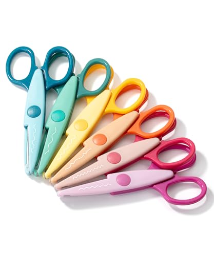 Mr. Pen - Bastelschere Zierkante, 6 Packung, Bastelschere, Zickzackschere, Dekoschere, Scrapbooking-Schere, ausgefallene Schere, Schere zum Basteln, Musterschere, Designschere von Mr. Pen